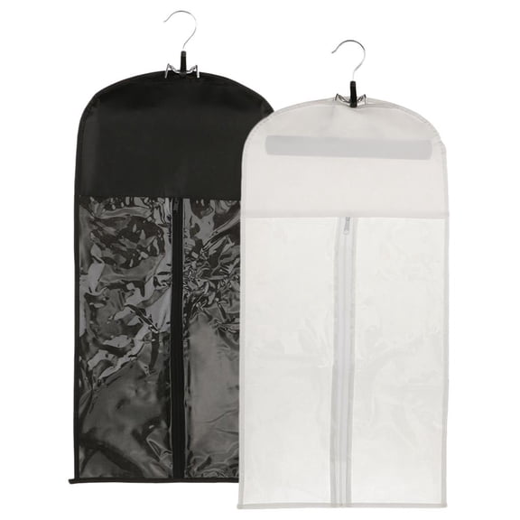EHJRE 2 Pack of Portable Wigs Storage Bag with Hanger & Zipper, Dustproof & Practical, Hair Extensions Carrier Case Holder Pouch -