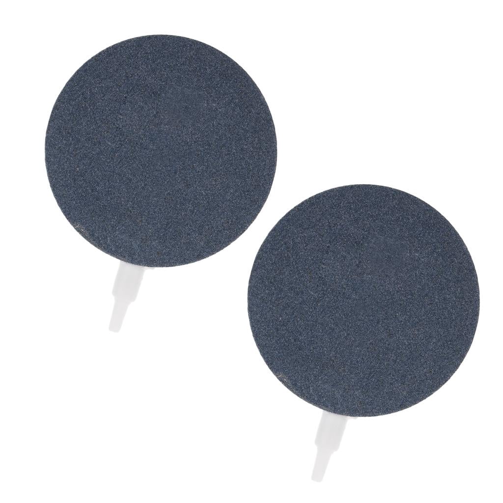 EHJRE 2-Pcs 80mm Ceramic Disc Air Stone Bubble Diffuser Aquarium Fish Tank Pond Oxygen Pumps