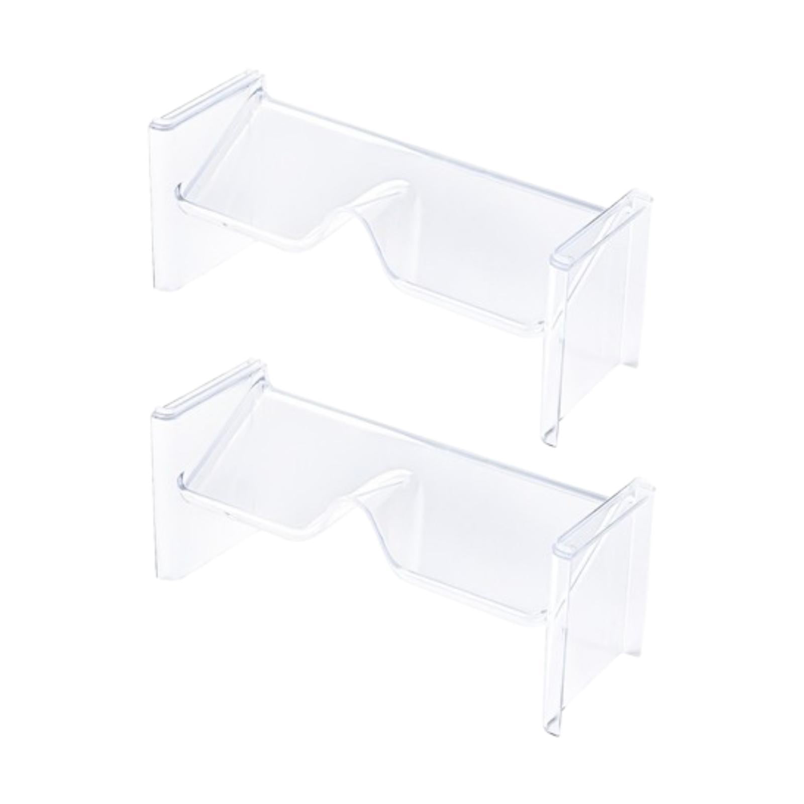 EHJRE 2 Pieces Clear Riser Stand Glasses Display Stand for Shop Desktop ...