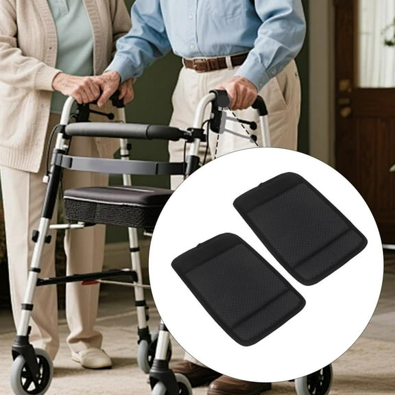 EHJRE 2 Pieces Walker Handle Cushions Hand Grip Covers Walker Hand Support Pads Crutch Handle Pad Grips for Senior Rollator Handles