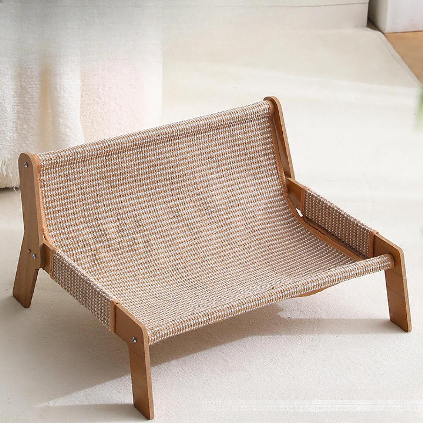 EHJRE 2-in-1 Cat Scratching Post, Lounger, Couch, Furniture Protector, Accessories for Cats to Sleep And Play, Comfortable, 52 X 44 X 29 Cm, Kitten Toy Jute Cloth Cushion