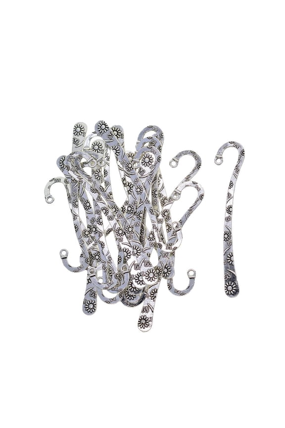 20 Pieces Carved Hook Beading Bookmarks for Jewelry Marking Bookmark Hair Charms