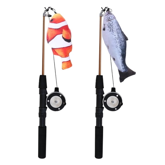 EHJRE 2Pcs Cat Retractable pole Catcher Exerciser Functional Sturdy