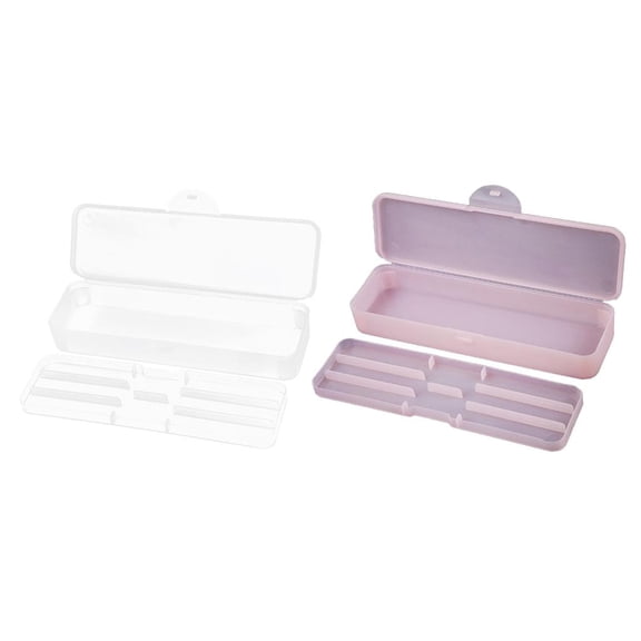 EHJRE 2Pcs Empty Multifunctional Rectangular Storage Box - Double Layer Nail Jewelry Storage Box Polished Manicure Toolbox Display Case