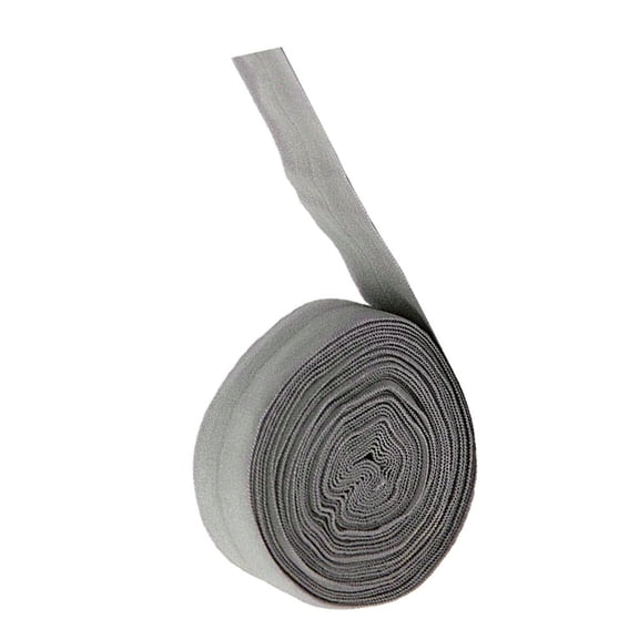 EHJRE 2cm Elastic Flat Bias Binding Tape Craft Clothing Sewing Braided Rope 10.9Yard Gray
