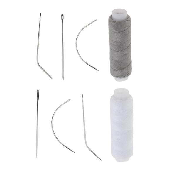 EHJRE 2pc Cotton Hair Track Wig Sew Thread Hair Bun extension Wig Making Durable
