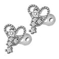 thumbnail image 1 of EHJRE 2pcs Dermal Anchor Tops and Base Titanium Steel Piercing Jewelry Hearts Heart 2, 1 of 9