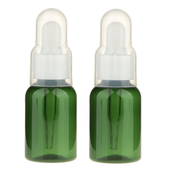 EHJRE 2pcs Green Plastic Dropper Bottles (35ml ) for Essential Oils Storage, with Rubber Eye Dropper, for Storing Essential Oils, Perfumes And Other Liquid