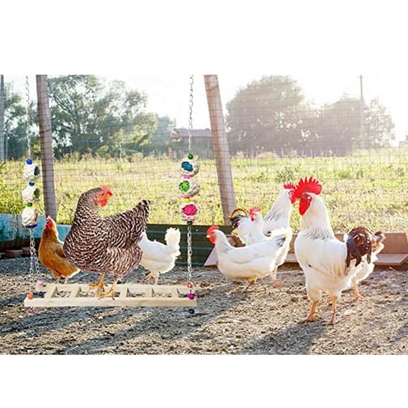 EHJRE 2pcs Handmade Chicken Ladder Wooden Perch Chicken Large Birds Finches Canary
