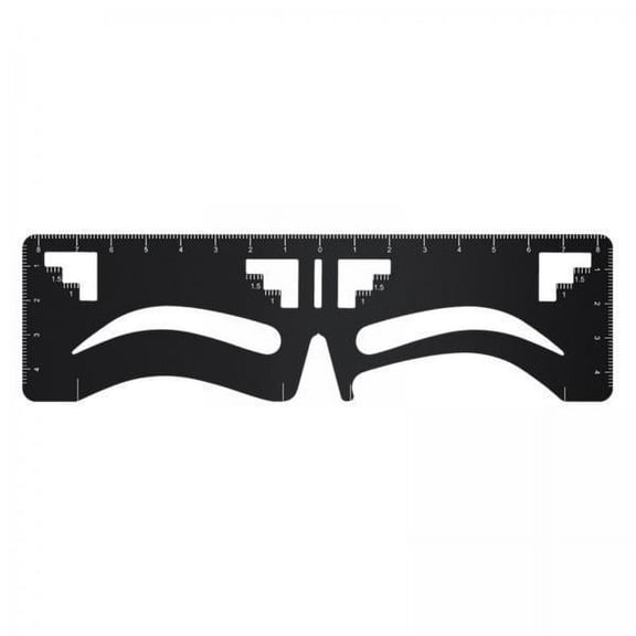 EHJRE 2x Eyebrow Ruler Stainless Steel Makeup Tools Reusable/ Eyebrow Measure/ Eyebrow Shaping Template/ Eyebrow Stencil for Eye Brow Beginners