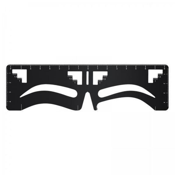 EHJRE 2x Eyebrow Ruler Stainless Steel Makeup Tools Reusable/ Eyebrow Measure/ Eyebrow Shaping Template/ Eyebrow Stencil for Eye Brow Beginners