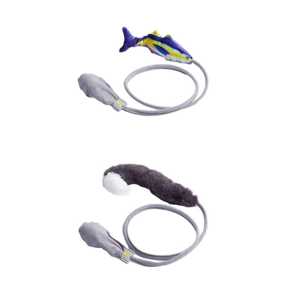 EHJRE 2x Flopping Fish Dancing Toy Catnip Interactive Playing Cat Toy