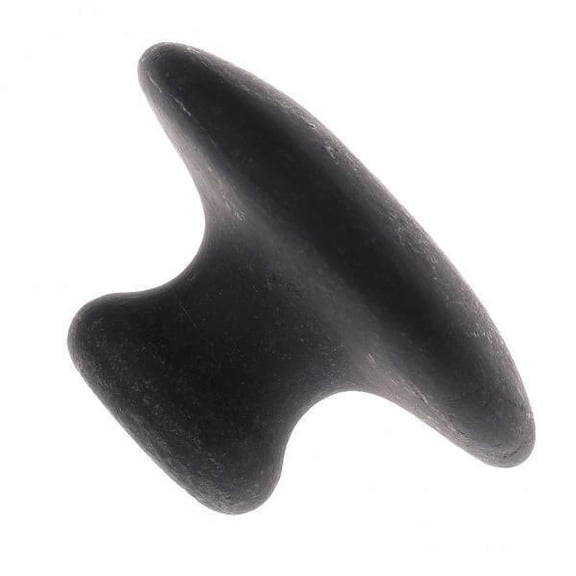 EHJRE 2x Natural Body Scraping Board - Handmade Basalt Scraping Blade - Traditional Mushroom Massage Tool