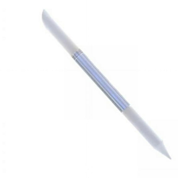 EHJRE 2xDual Ended Glass Cuticle Pusher Manicure Stick Tool Reusable for Nail Salons Clear