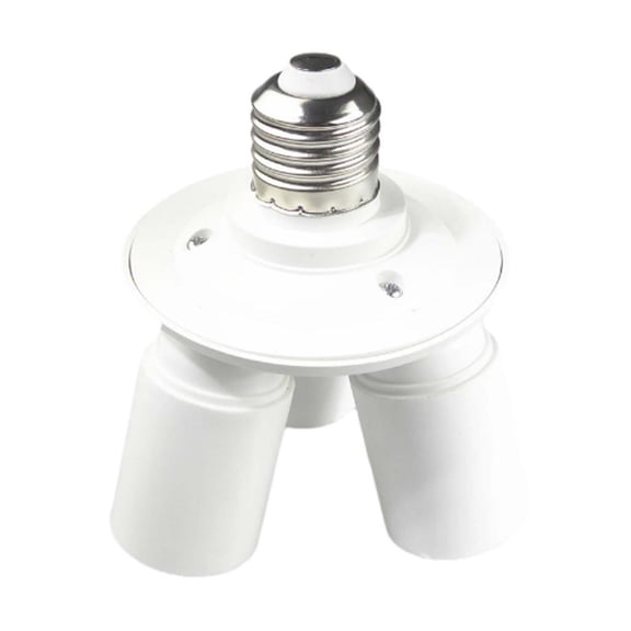 EHJRE 3 In 1 Socket Adapter Converter, 1 To 3 E27 Base Lamp Holder Socket Splitter For Photo Studio, Work Shop, Garage Lighting
