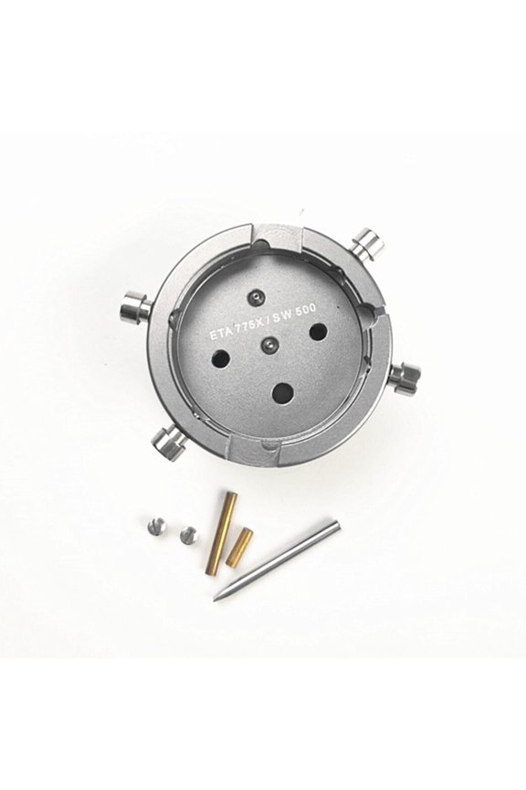 3 Pack Watchmaker Movement Holder Silver Round Recessed Top with Clamp Posts for 775X SW 500 Calibers Professional Repair Tool
