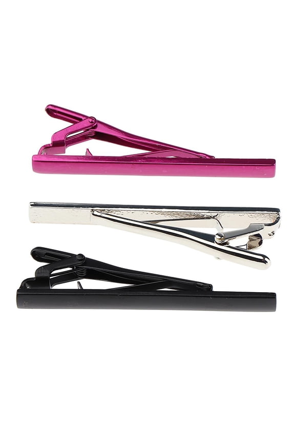 3 Pcs Tie Clips for Men Tie Bar Clip Set for Regular Ties Necktie Wedding +