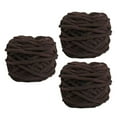 thumbnail image 1 of EHJRE 3 Skeins Chunky Chenille Yarn 70M Long for Throw Blanket Crocheting Knitting Coffee, 1 of 9
