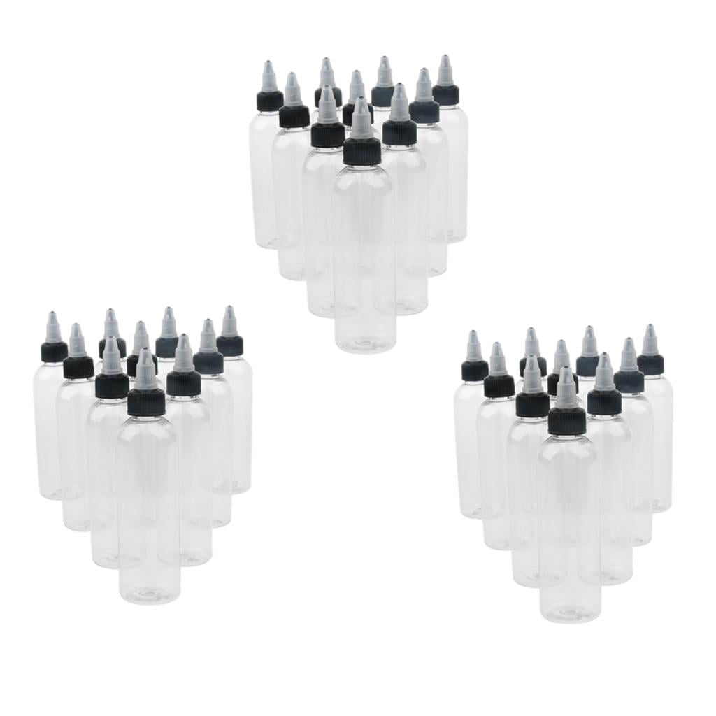 EHJRE 30 Pieces 4oz Plastic Bottles with Twist Top , Travel Squeeze Bottles, Easy to Drip and Inject Liquid, Lightweight and Easy to Carry and Use