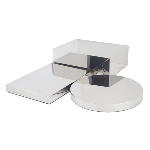 EHJRE 3Pcs Display Riser Food Display Lifter Stainless Steel Dessert Table Display Set