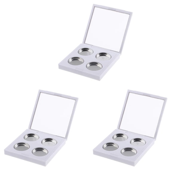 EHJRE 4 Slots Portable Empty Eyeshadow Container DIY Cosmetic Case Box 3x
