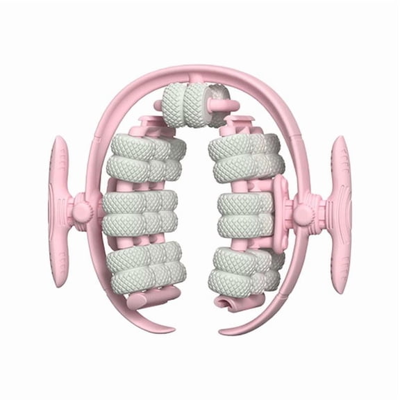 EHJRE 40 Wheel Massage Roller Fascia Massage Handheld Portable Convenient Leg Roller Detachable for Calves Arm Home Sports Indoor Pink