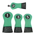 thumbnail image 1 of EHJRE 4Pcs Golf Head Covers Golf Club Headcovers Stylish Anti Scratch Golf Cue Protect Light Green, 1 of 9