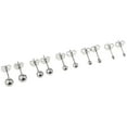thumbnail image 1 of EHJRE 5 Pairs Assorted Ball 2mm-6mm Round Disc Ball Stainless Steel Earrings Ear Studs, 1 of 9