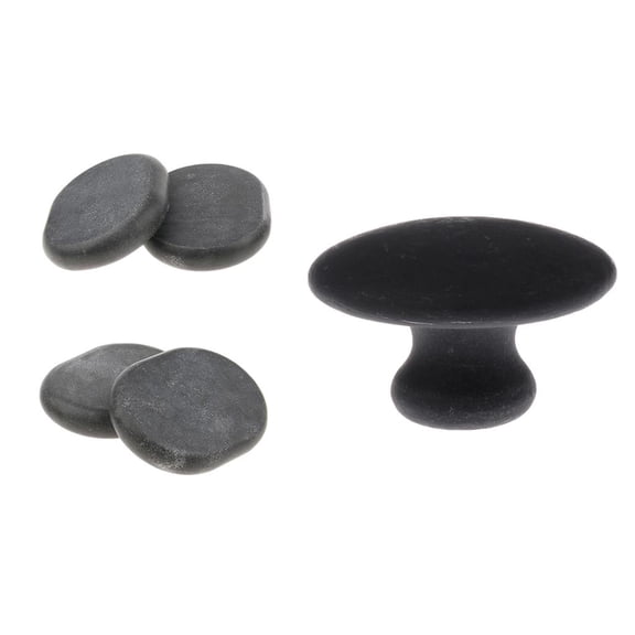 EHJRE 5 Pcs Salon SPA Massage Stones Natural Basalt Hot Rocks Set