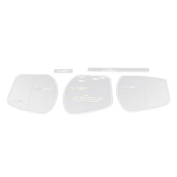 EHJRE 5 Pieces Acrylic Template for Waist Purse Bag Leather Craft Pattern Stencil Tools