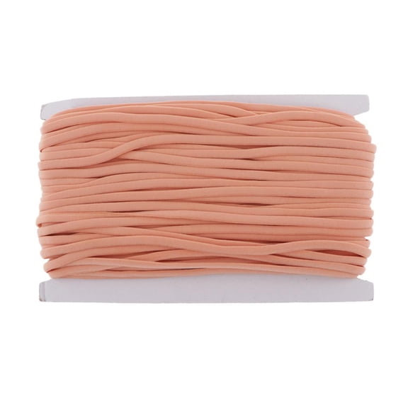 EHJRE 50 Yards Elastic Lace Ribbon 5mm Stretch Band for Hairband Apricot