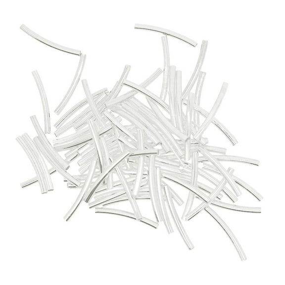 EHJRE 50pcs Beading Tube Beads Smooth Tube Finding Jewelry Making DIY