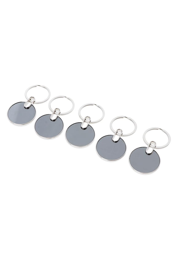5PCS Metal Keychains Oval Heart Round Oval Square Key s For Cars Bags 6.7x3.5CM
