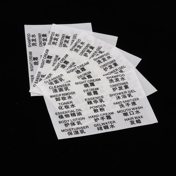 EHJRE 5Pieces, Assorted Shape Stickers Labels for Essential Oil Bottle and Food Jars, Trial-pack Classification Pastes 18Sticks