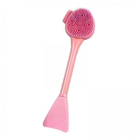 EHJRE 5xSilic Face Wash Brush Double Ended All in Handheld Soft Tools Pink 5 Pcs