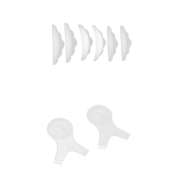 EHJRE 6 Pcs Grafting Eyelashes Extension Pads And 2pcs Reusable Y Shape Lash Brush