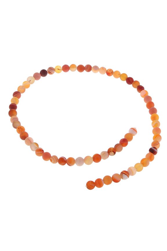 6mm / 8mm Natural Frosted Agate Beads for Jewelry Making Natural Gem Round Loose Spacer Beads Assortments Supplies for Bracelet Necklace 63pcs 6mm