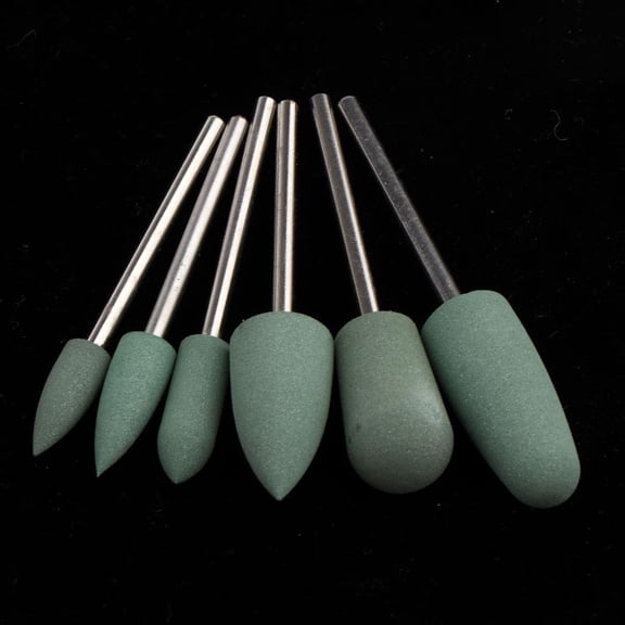 EHJRE 6pcs Hard Wearing Silicone Nail Drill Bits Electric Polishing Grinding Buffing Head Manicure Buffer - , 4.5-5.8cm