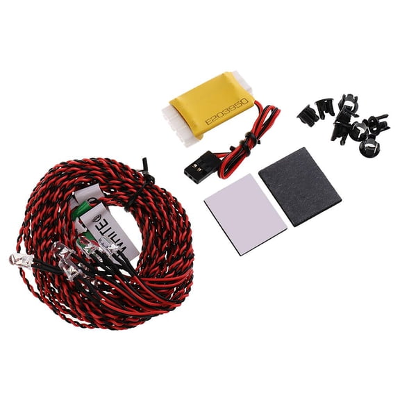 EHJRE 8 LEDs Flashing Light System Lighting Kit for RC Helicopter Plane Quadcopter Kit