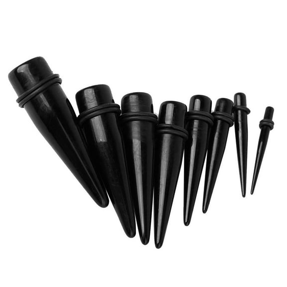 EHJRE 8 Pcs Acrylic Ear Gauge Taper Tunnel Plug Expander Stretching Piercing Kits Sets