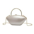 thumbnail image 1 of EHJRE Acrylic Evening Clutch Purse Practical Fashionable for Women Lady Shoulder Chain Shell White, 1 of 9