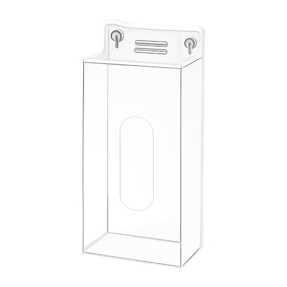 EHJRE Acrylic Glove Box Holder Clear Rack Wall Mount for Face Mask Garage Workshop 1 Grid