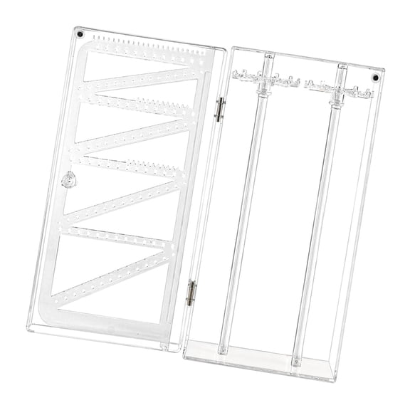EHJRE Acrylic Necklace Holder Clear Organizer for Dorm Room Long Necklaces Desktop without Rings Tray