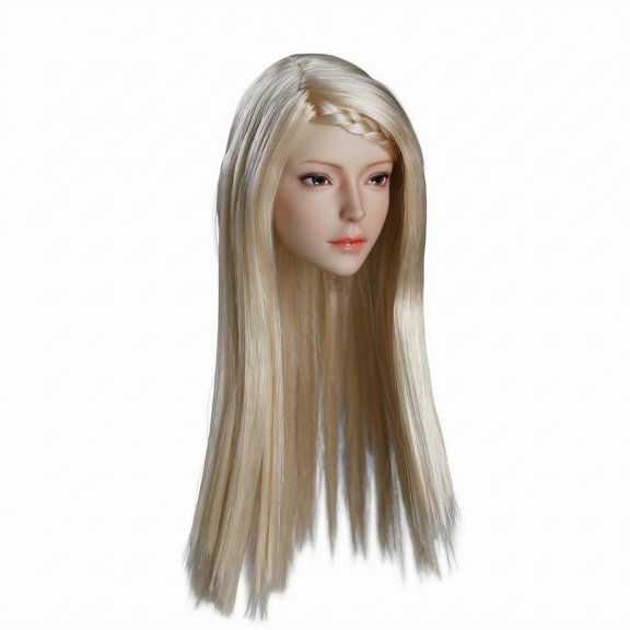EHJRE Action Figure Head Sculpt Customizable Rooted Hair 1 by 6 Scale Female Part for Adult Collectors and Display Cabinets