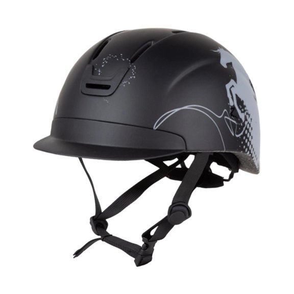 EHJRE Adjustable Equestrian Helmet PVC and EPS Liner Horse Riding Head Cap Lightweight M