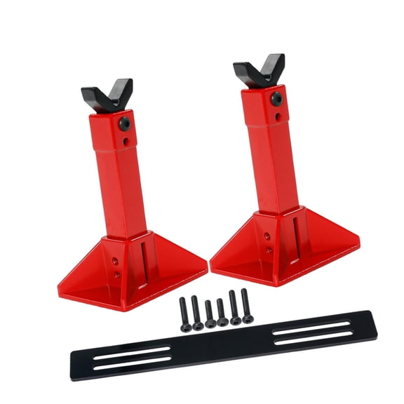 EHJRE Adjustable Height Jack Stands for Model Repair, Realistic Cars, Toy Accessories, red