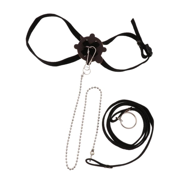 EHJRE Adjustable Pet Turtle Harness Leash Lead For Small Pet Animal Outdoor Training Walking - Black