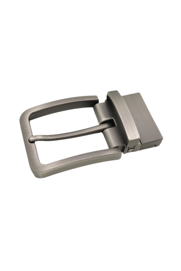 Alloy Belt Buckle Classic Mens for 33mm Belt Replacement Single Prong Buckle Gray Brushed