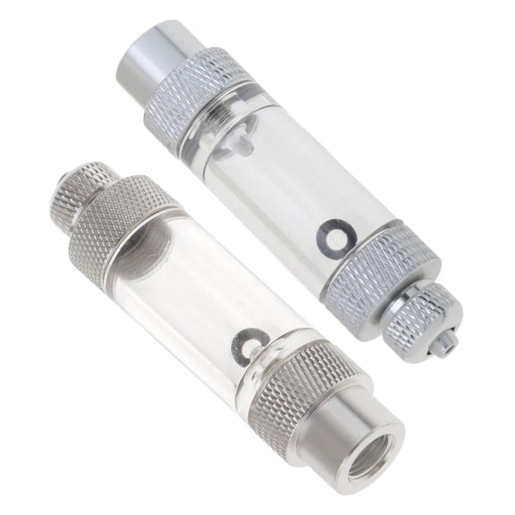EHJRE Aquarium Aluminum Regulator Diffuser Reactor CO2 Bubble Counter Single + Dual