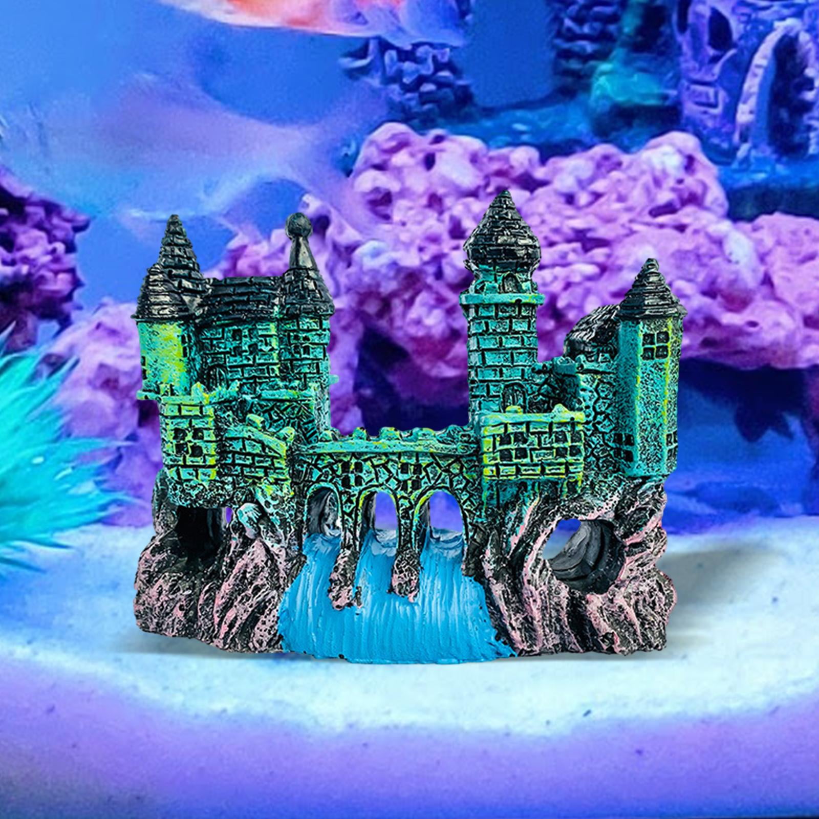 EHJRE Aquarium Castle Tank Hide Castle Ornament,Castle Cave,Aquarium ...